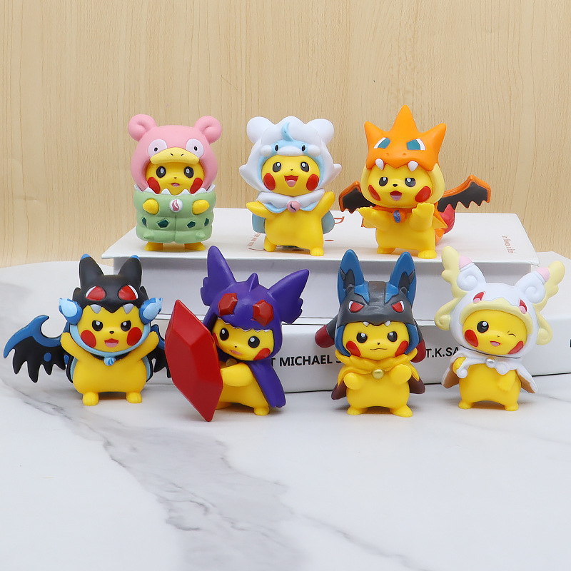 Model Kit Quick Pokemon - 7Pcs/Set Pokemon Cosplay Figure Set Pikachu