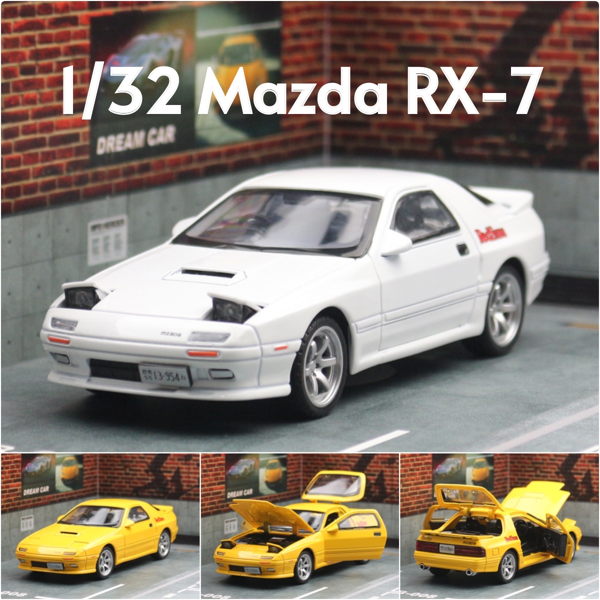 1/32 Mazda RX7 Initial D Minia - Model Kit Initial D avaliação e preço
