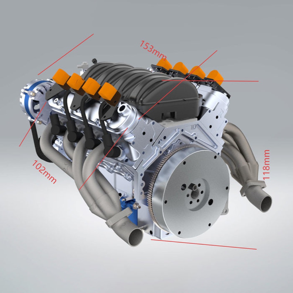 CISON V8 Engine LS-52 52CC 1/5 - Model Kit Engine V8 avaliação e preço