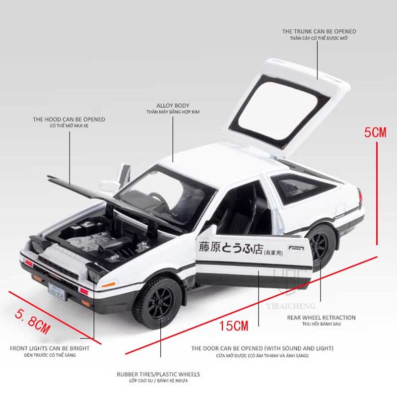 1/32 INITIAL D AE86 Alloy Car  - Model Kit Initial D avaliação e preço