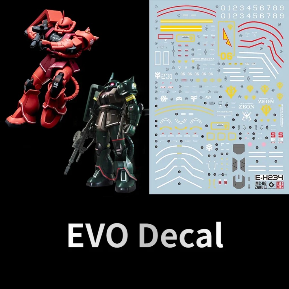 HG-234 EVO Fluorescent Decals  - Model Kit Gundam Hg avaliação e preço