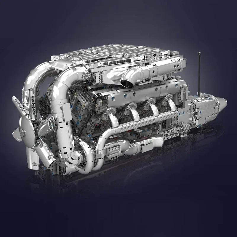 Mould King 10168 V8 Twin Turbo - Model Kit Engine V8 avaliação e preço
