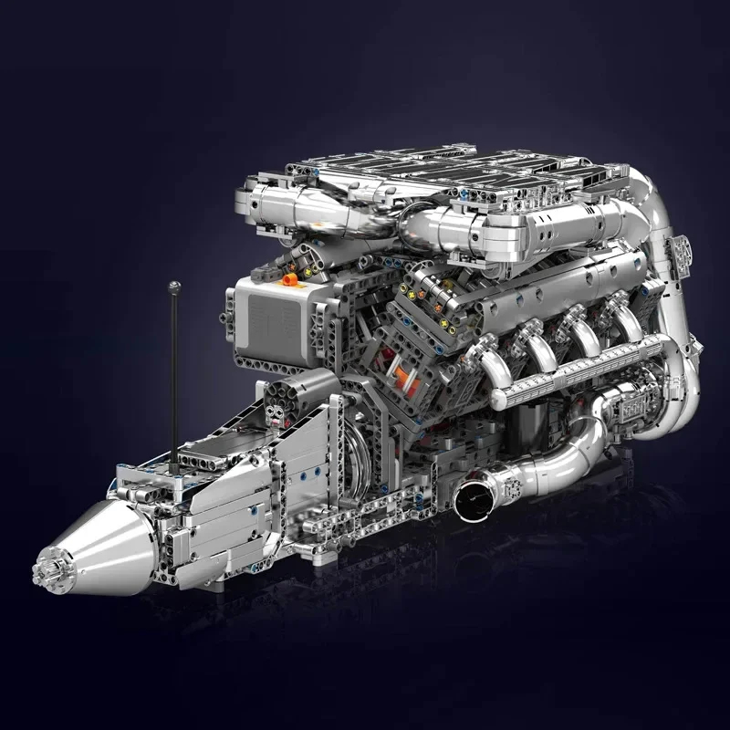 Mould King 10168 V8 Twin Turbo - Model Kit Engine V8 avaliação e preço