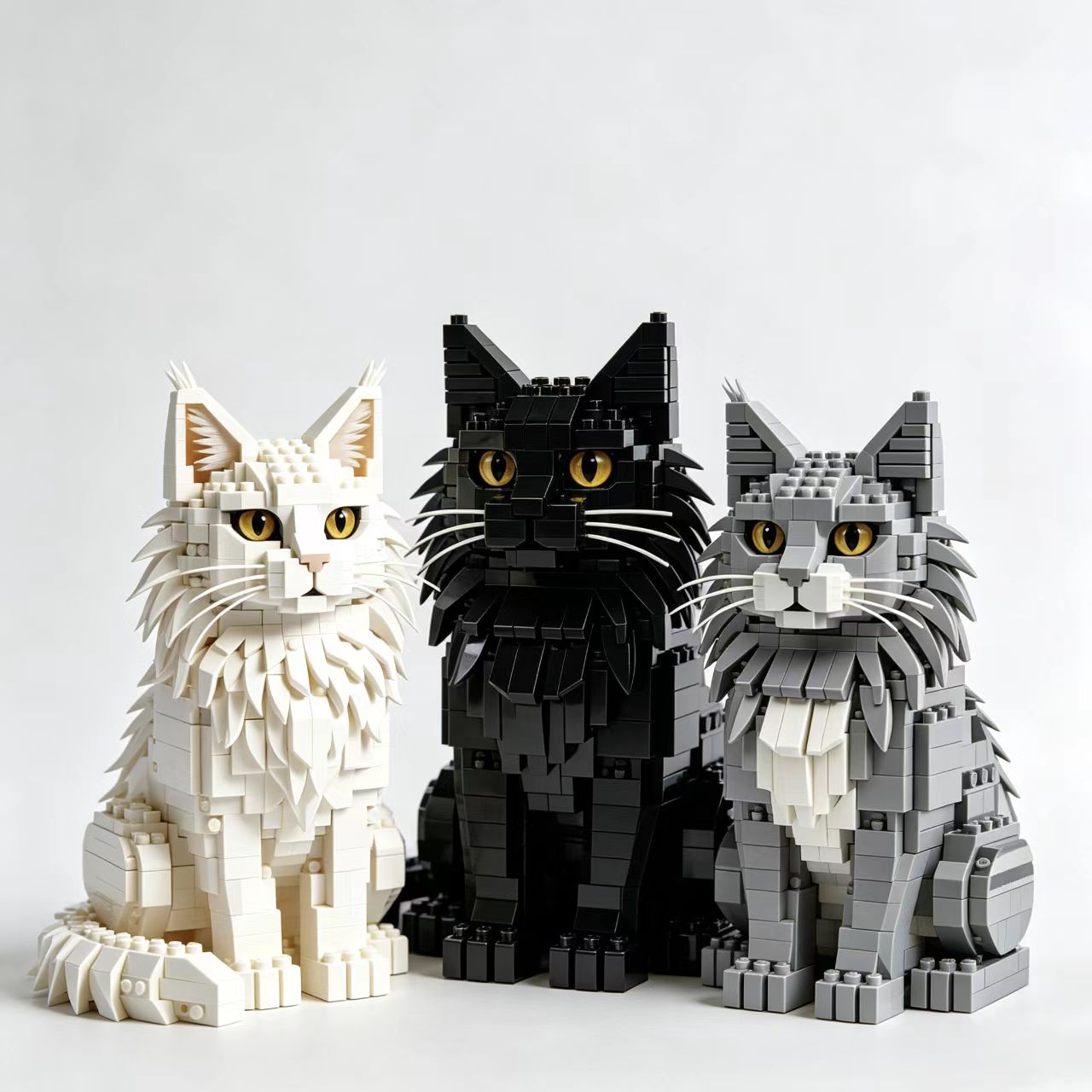 Lifelike Maine Coon Cat Buildi - Model Kit Ikaruga avaliação e preço