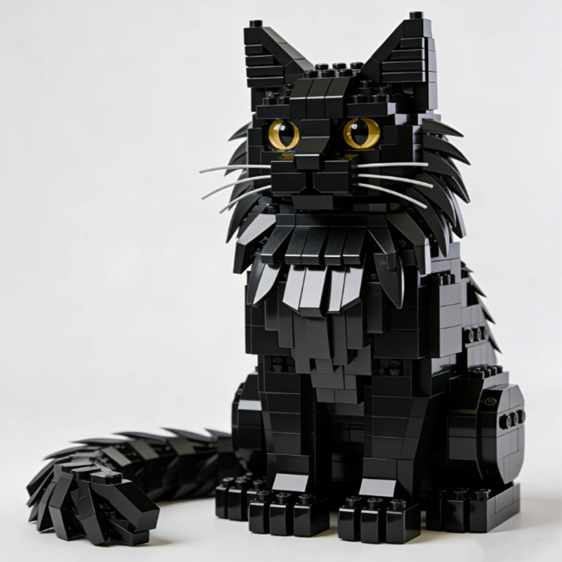 Lifelike Maine Coon Cat Buildi - Model Kit Ikaruga avaliação e preço