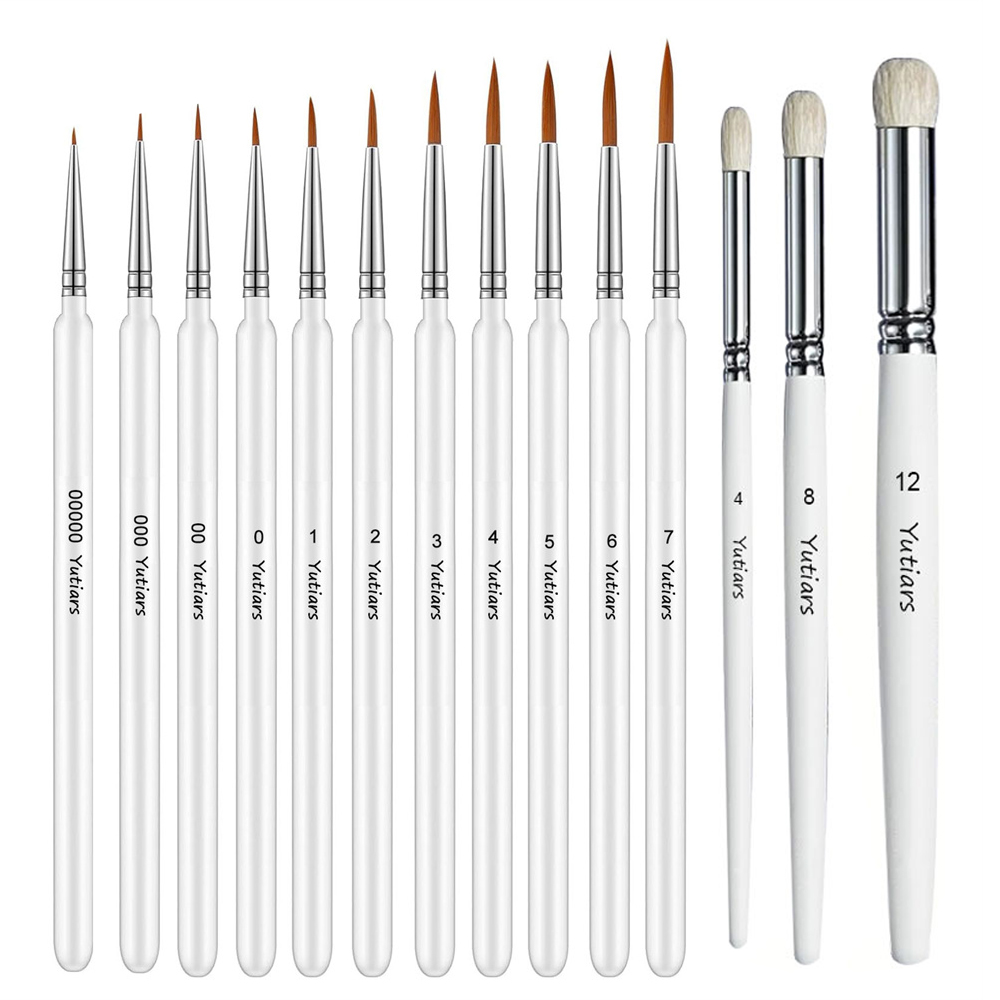 Wood Handle 14PCS Fine Detail  - Model Kit Paint Set avaliação e preço