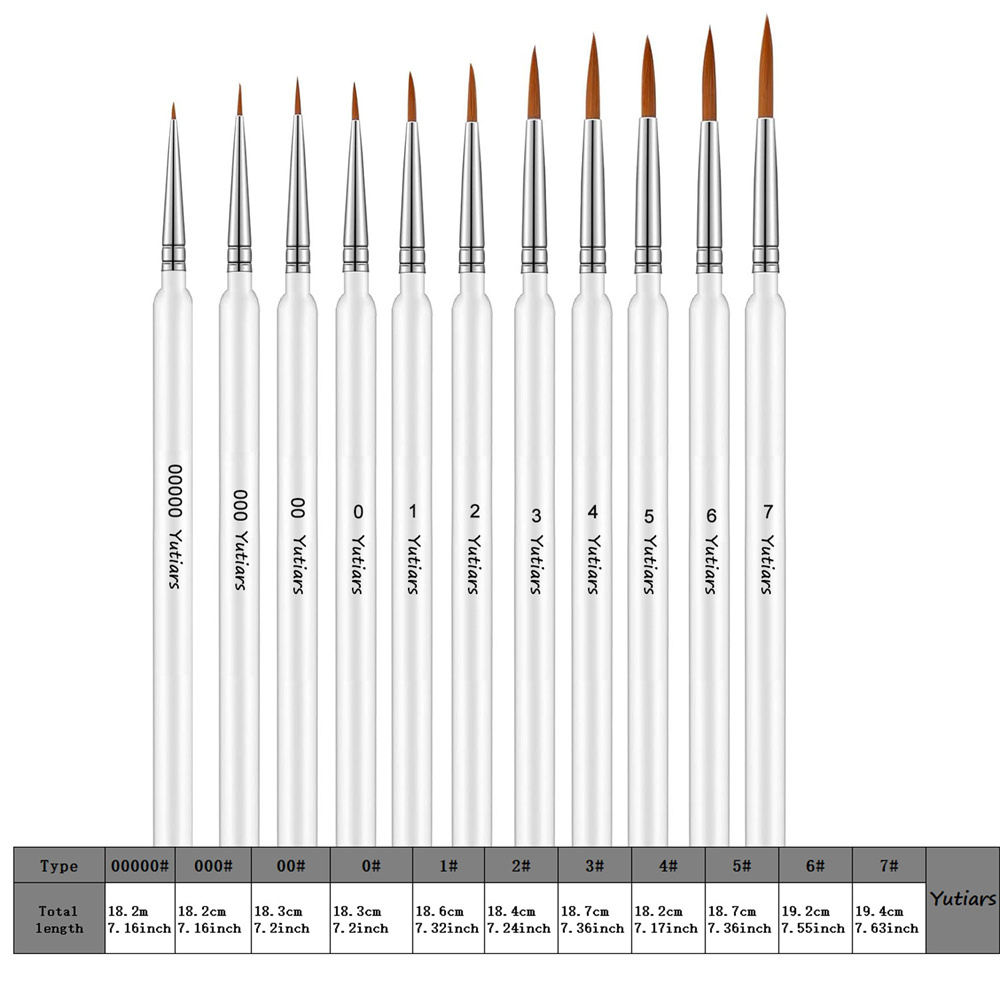 Wood Handle 14PCS Fine Detail  - Model Kit Paint Set avaliação e preço
