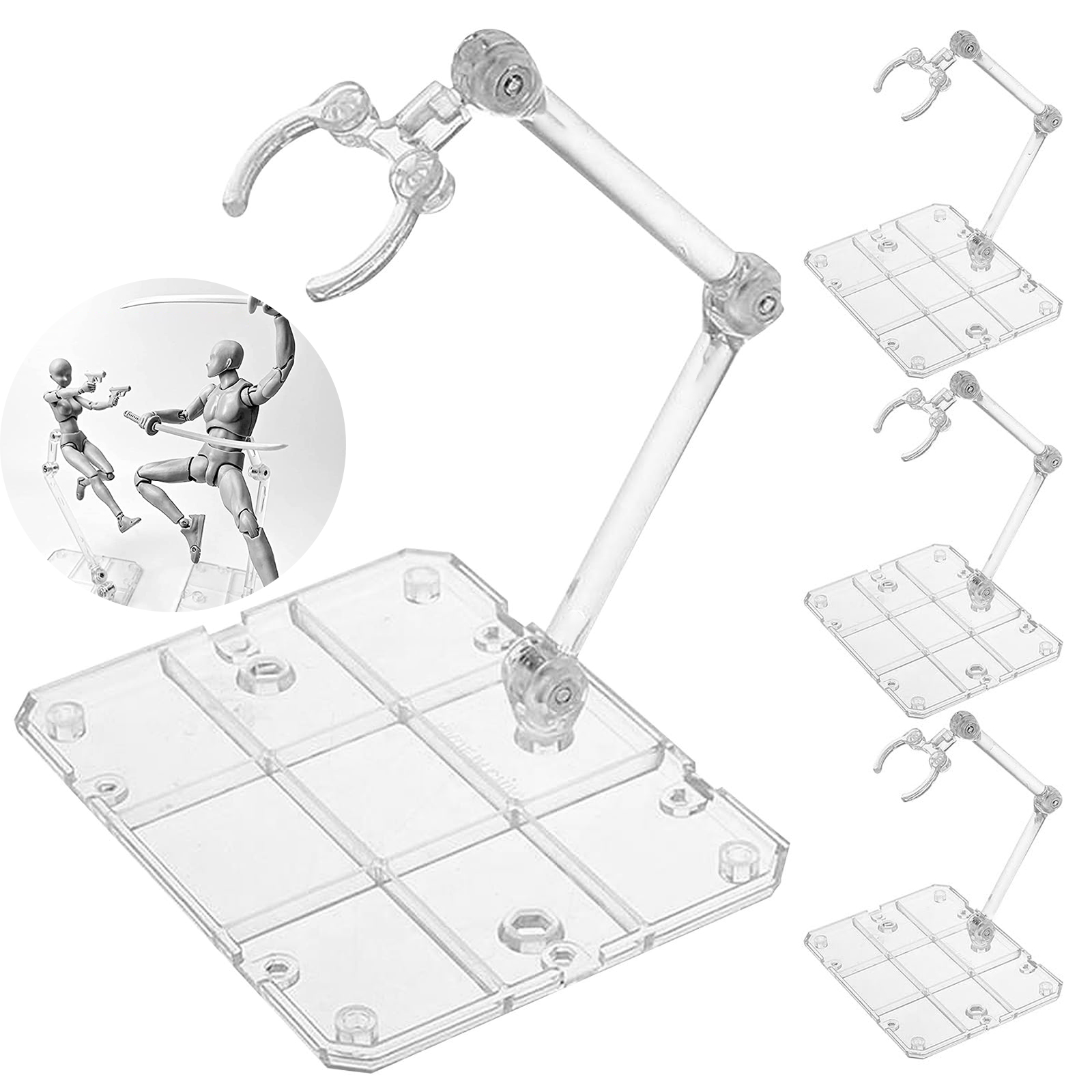 Clear Action Figure Stand,Asse - Model Kit Eva avaliação e preço
