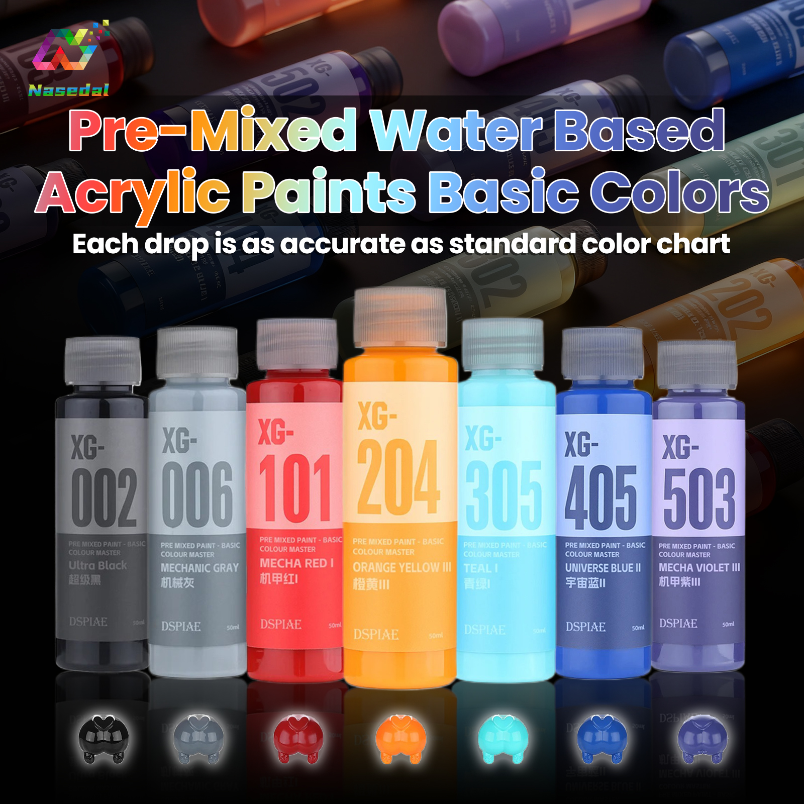 DSPIAE XG Series 50ML Pre Mixe - Model Kit Paint Set avaliação e preço