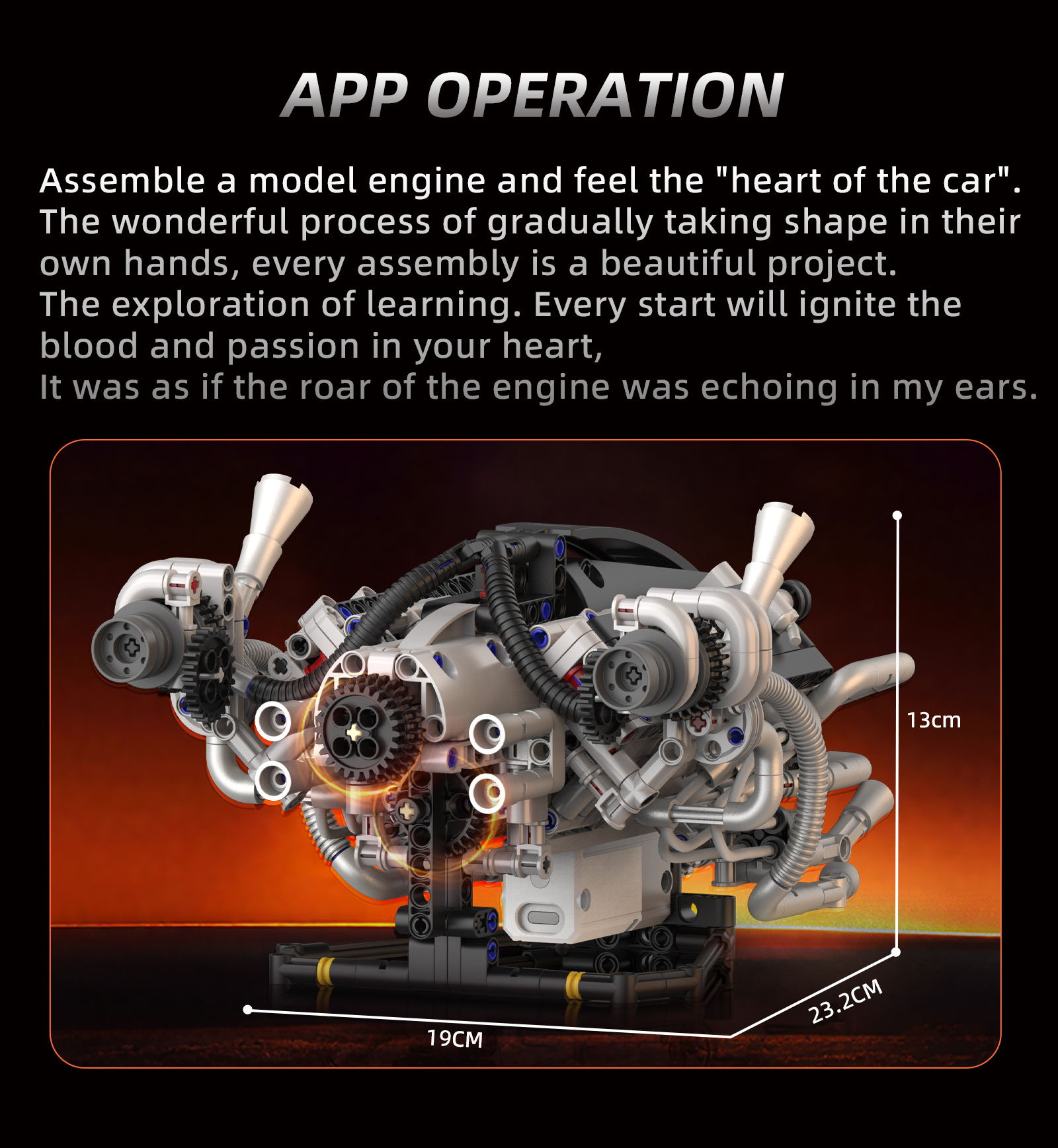 K96213 770pcs V8 Engine Model  - Model Kit Ikaruga avaliação e preço