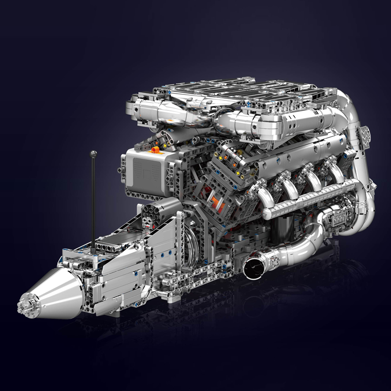 Mould King 10168 V8 Twin Turbo - Model Kit Engine V8 avaliação e preço