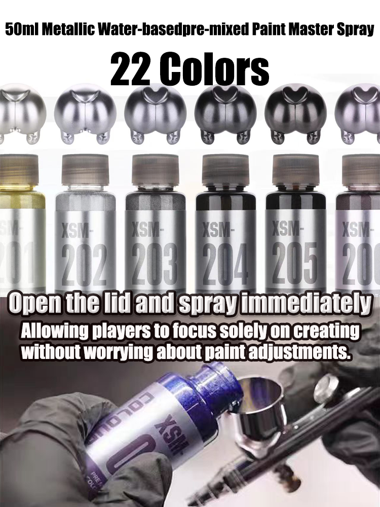 XSM 50ml Metallic Water-basedp - Model Kit Paint Set avaliação e preço